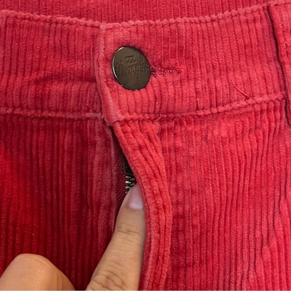 BILLABONG x Wrangler The Retro Red Corduroy High Waisted Pants Straight Leg 28 - Picture 3 of 6